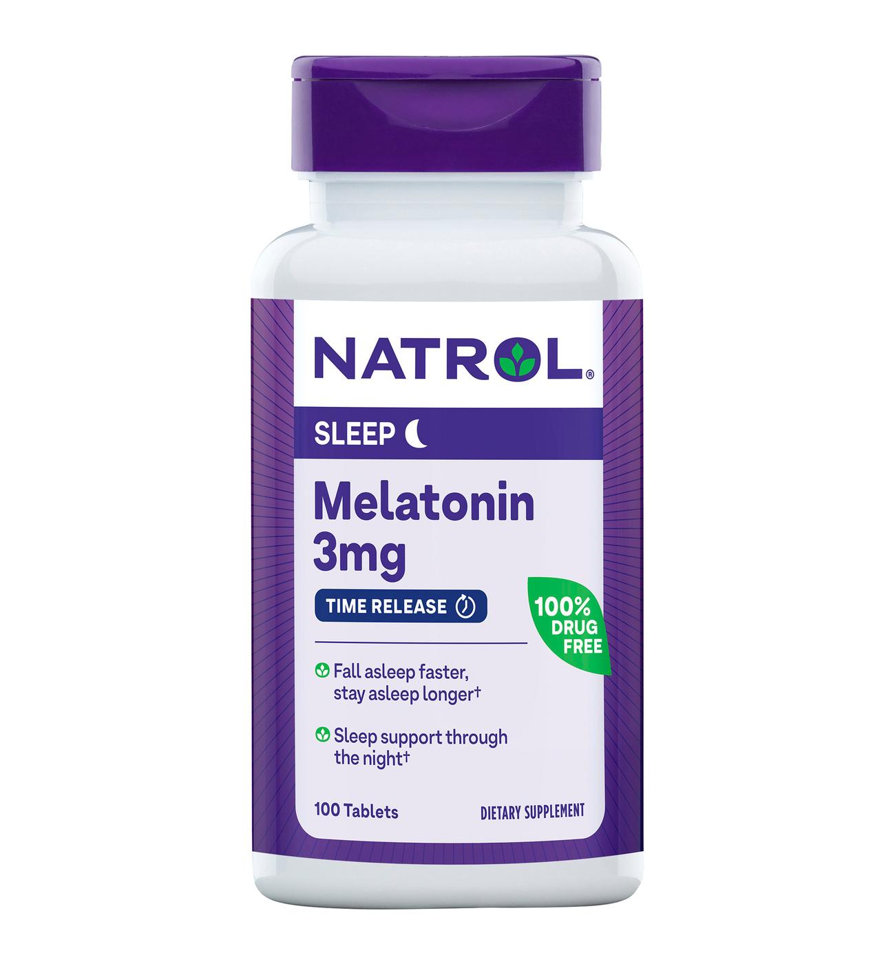 NATROL Melatonin Sleep Time Release Tablets - 3 mg; image 1 of 2