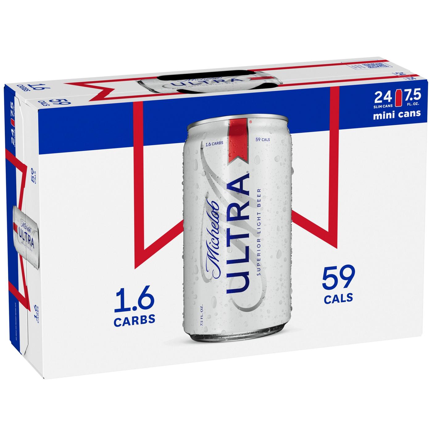 Michelob ULTRA Superior Light Lager Beer Mini Cans, 24 pack; image 1 of 6