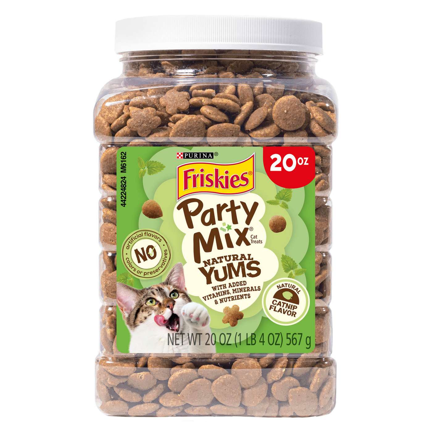 Friskies Natural Cat Treats Party Mix Natural Yums Catnip Flavor