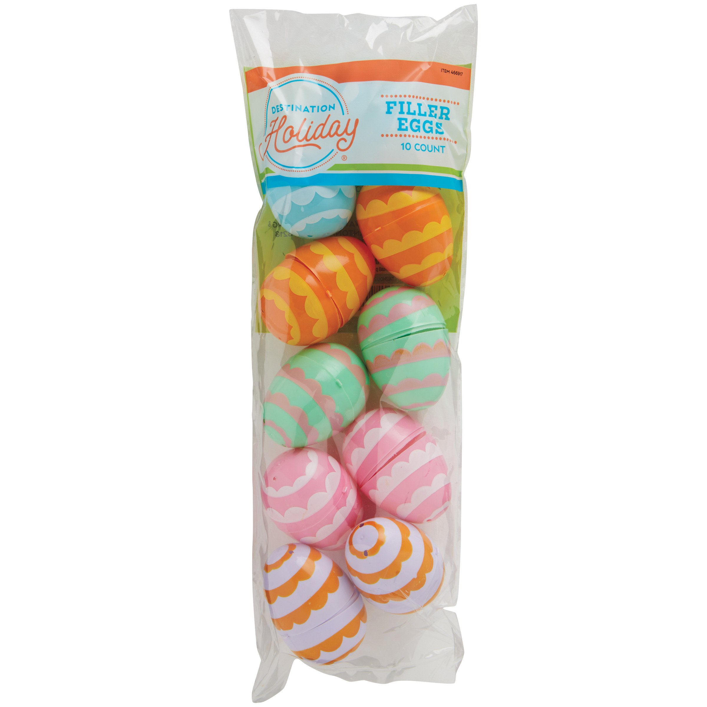 Destination Holiday Plastic Easter Filler Eggs Scalloped Pattern