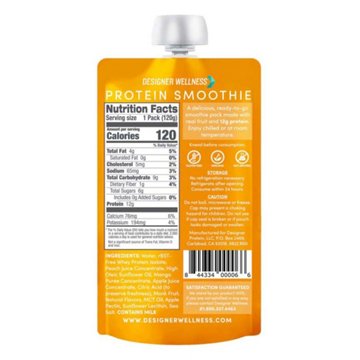 Designer Wellness 12g Protein Smoothie - Peach Mango