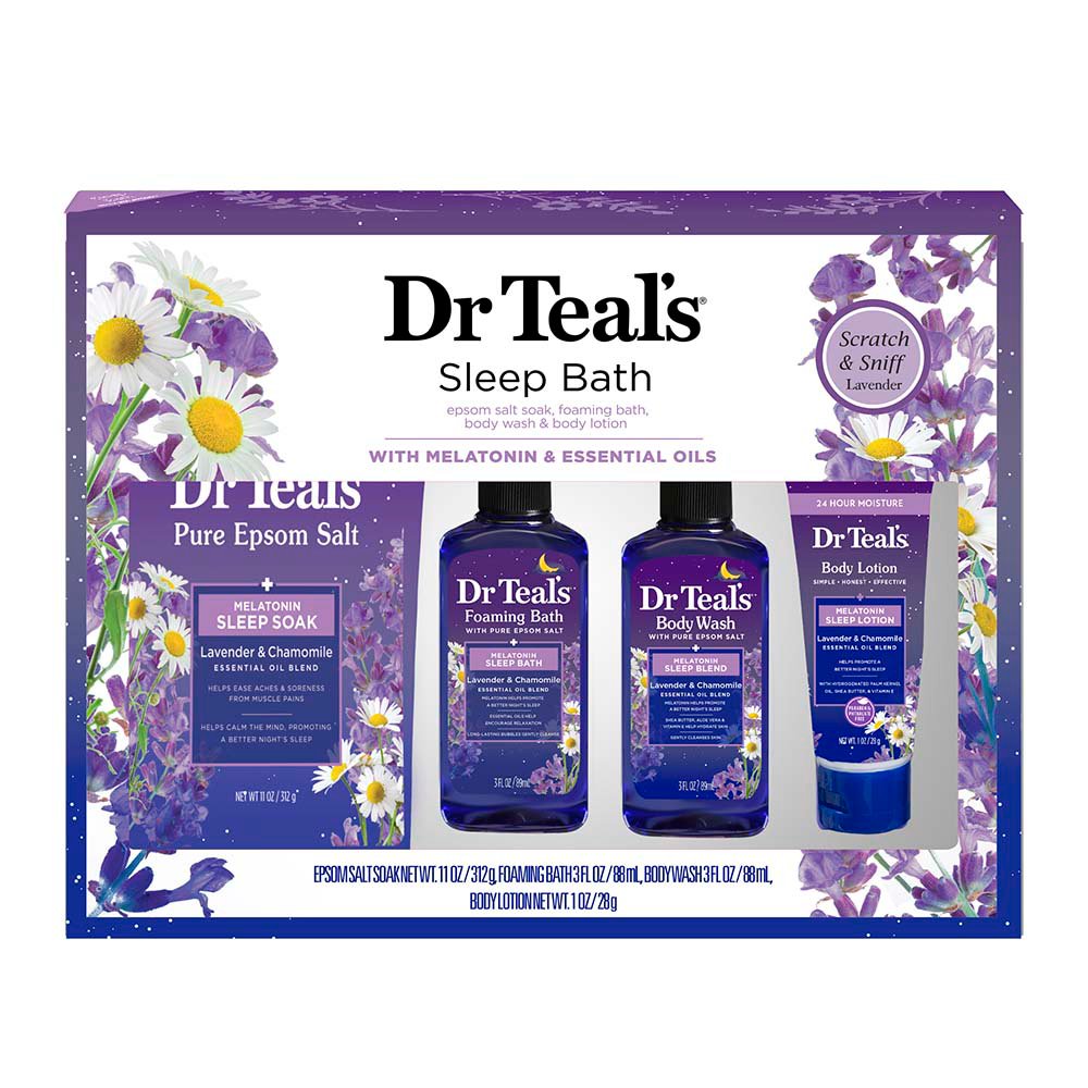 Dr Teal's Sleep Bath Set Melatonin Shop Bath & Skin Care Sets at HEB