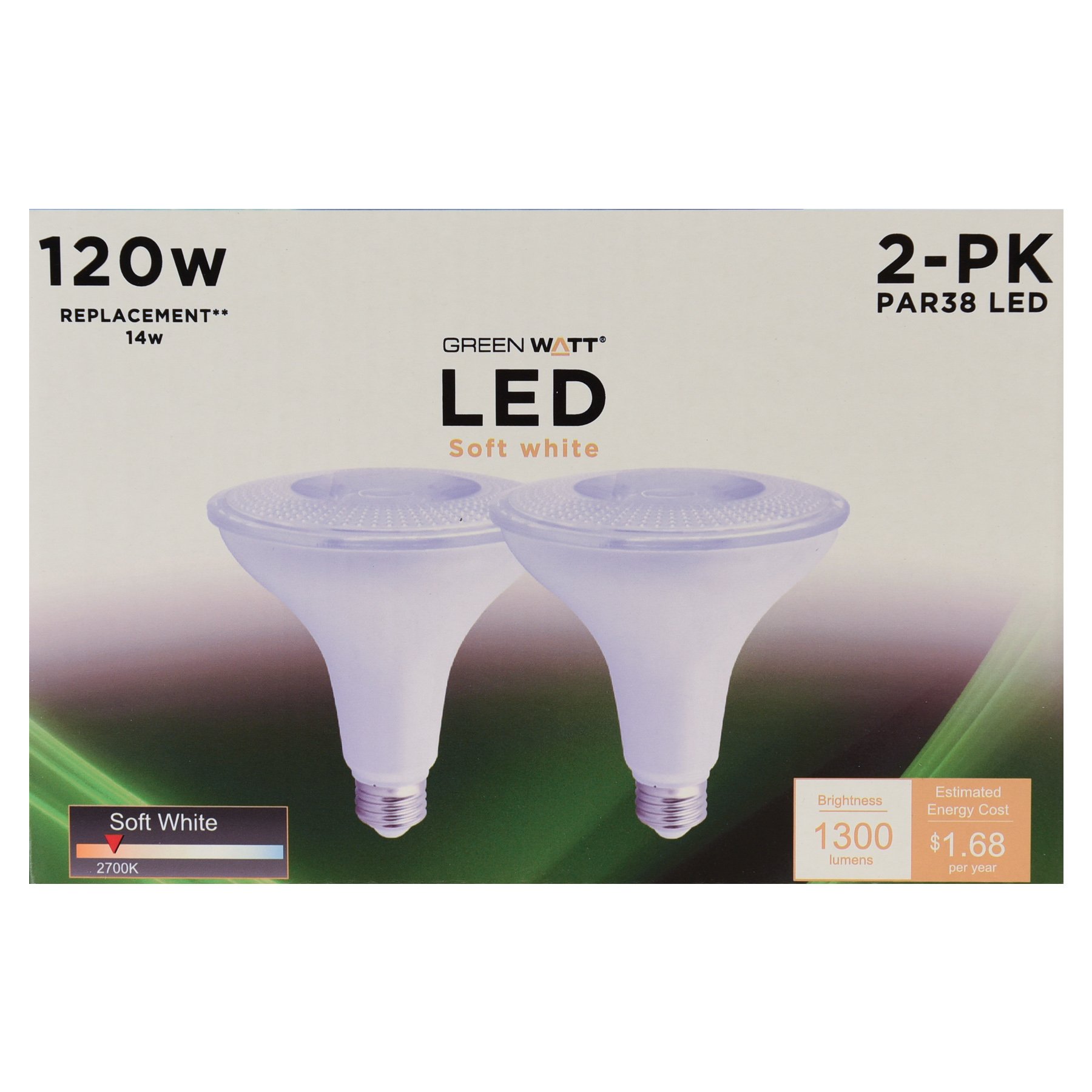 Green Watt PAR38 120Watt LED Light Bulbs Soft White Shop Light