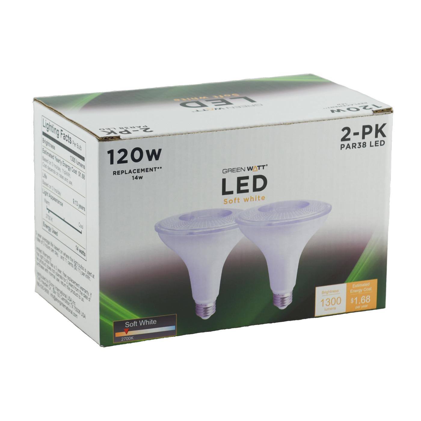 Green Watt PAR38 120-Watt LED Light Bulbs - Soft White; image 2 of 3