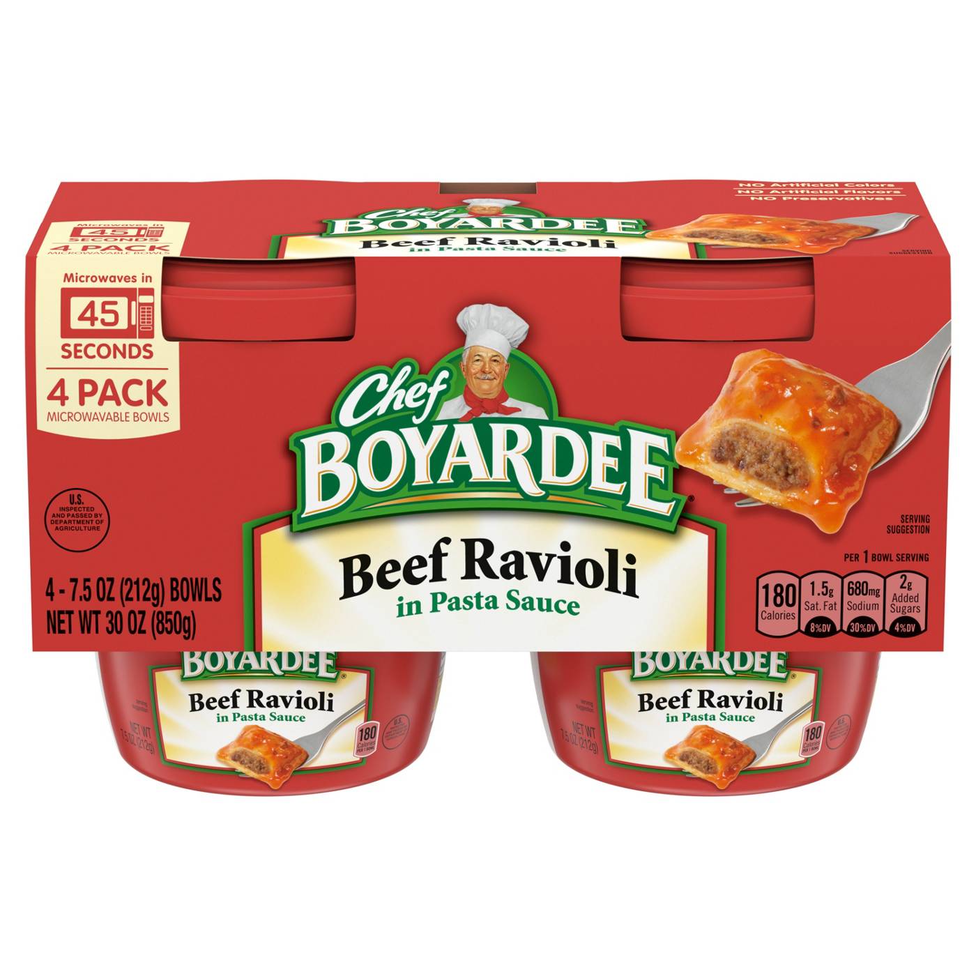 Chef Boyardee Beef Ravioli Microwaveable Bowls; image 1 of 4