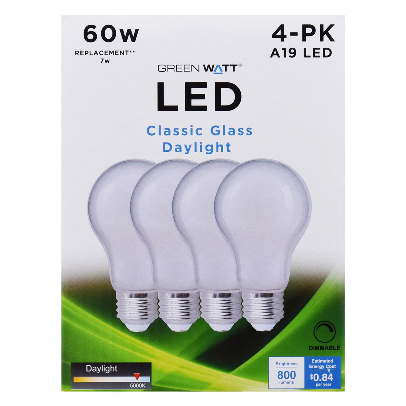 Green Watt A19 60-Watt Frosted LED Light Bulbs - Daylight; image 4 of 4