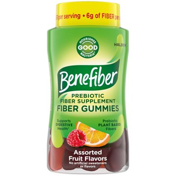 Benefiber Prebiotic Fiber Supplement Gummies for Digestive Health, Assorted Fruit Flavor