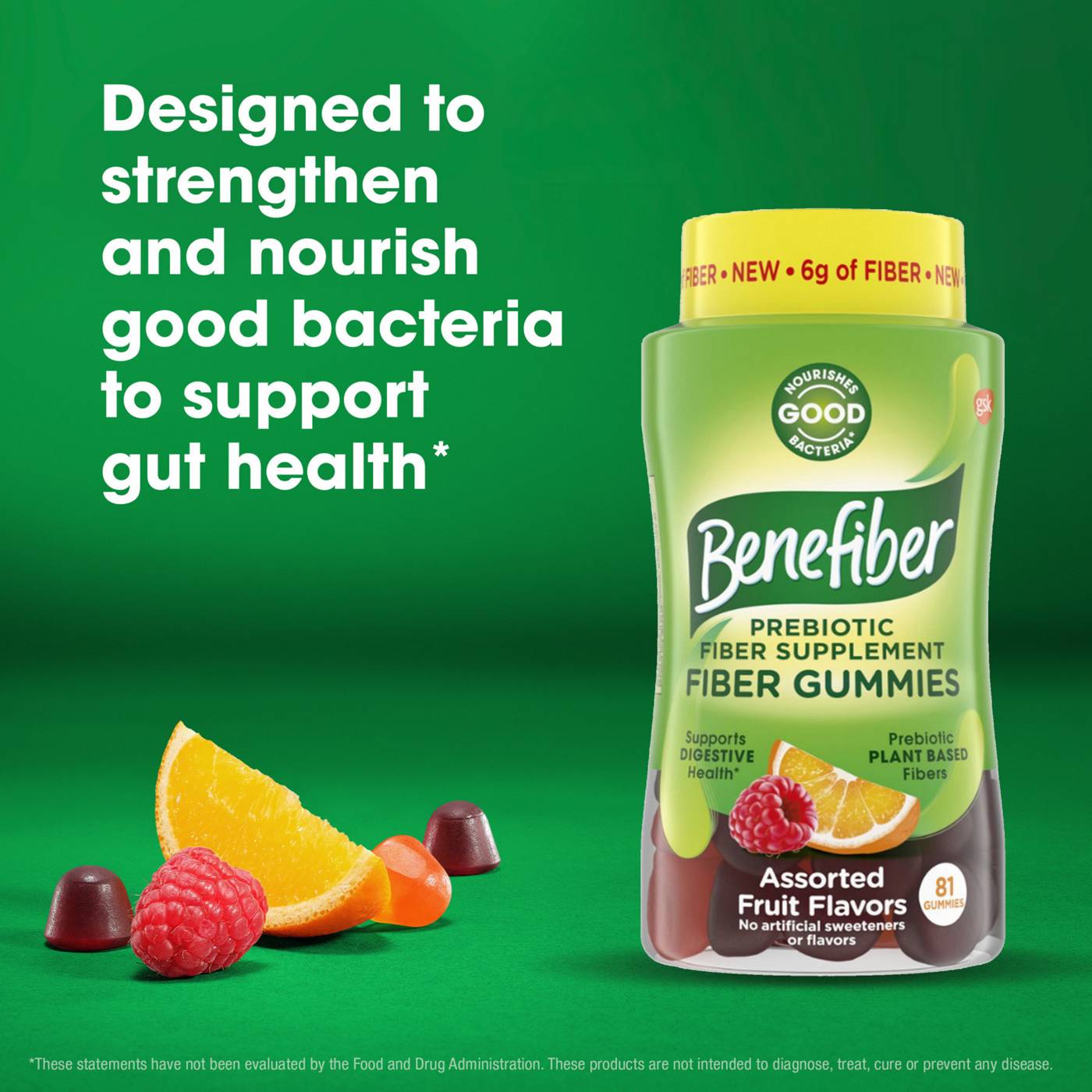 Benefiber Prebiotic Fiber Gummies - Fruit Flavors; image 9 of 9