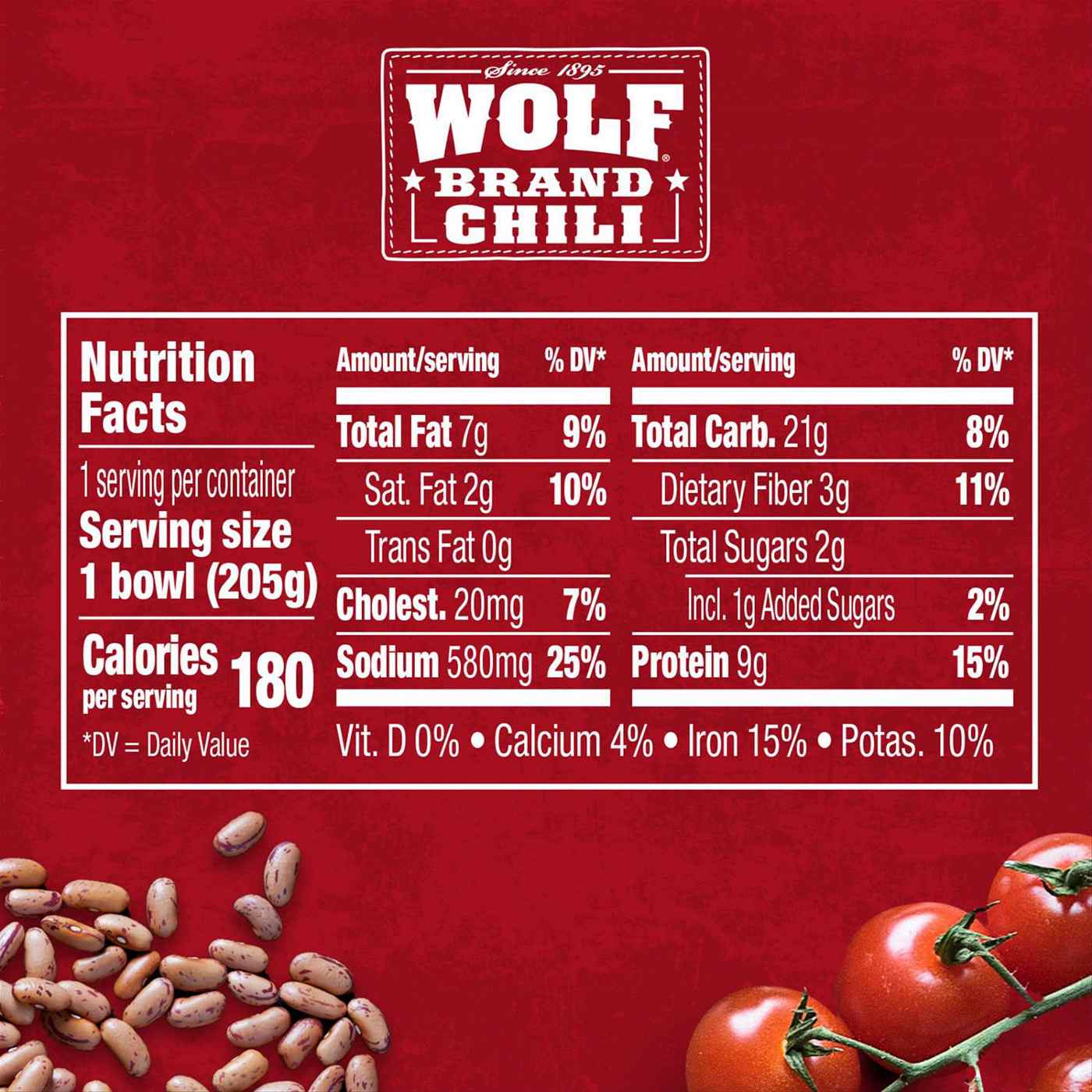 Wolf Brand Chili with Beans Microwaveable Bowl Shop Pantry meals at HEB