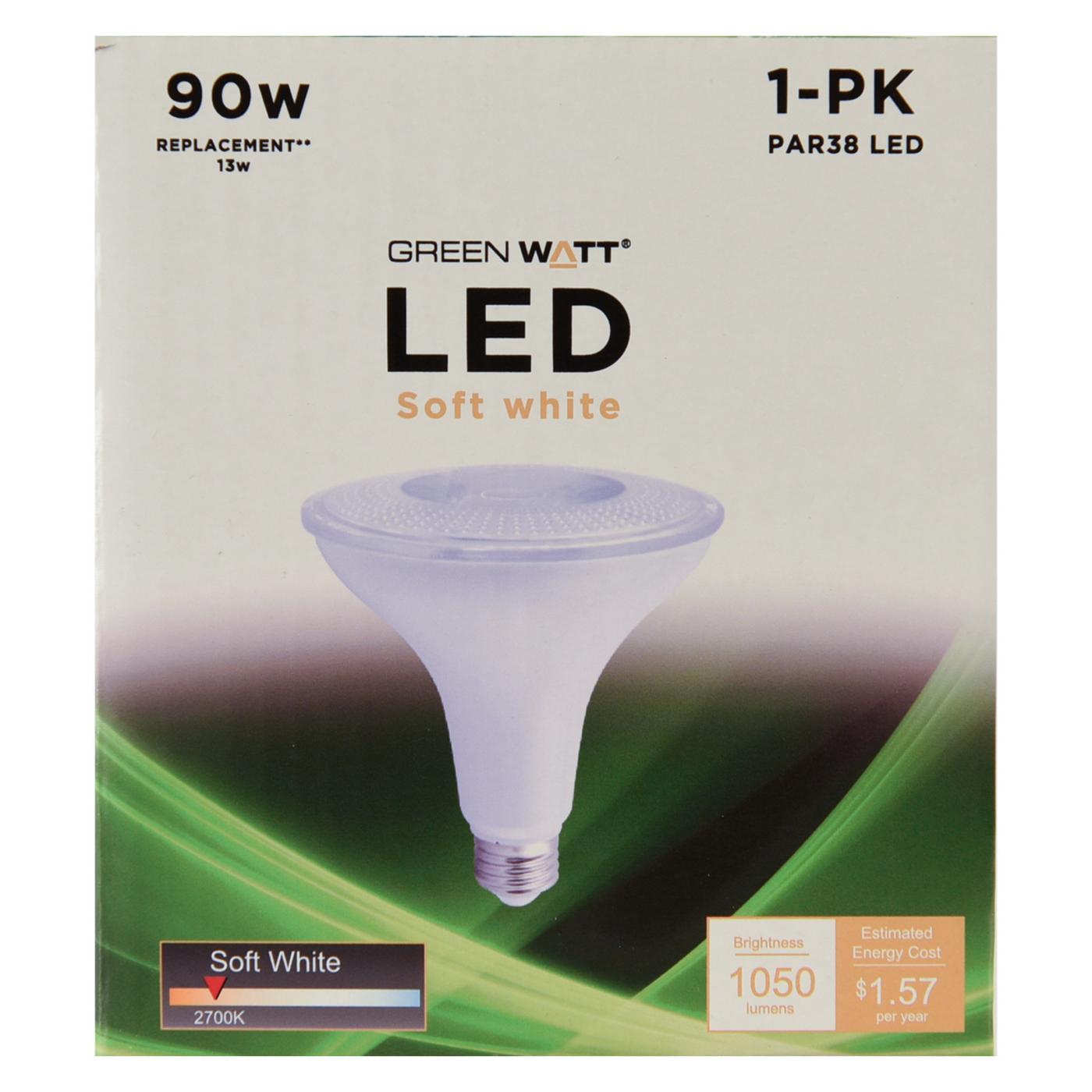 Green Watt PAR38 90 Watt LED Light Bulb Soft White Shop Light