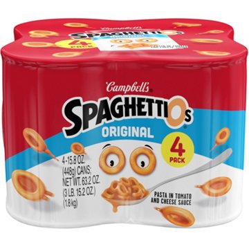 Campbell's SpaghettiOs Original Canned Pasta, 4 pk