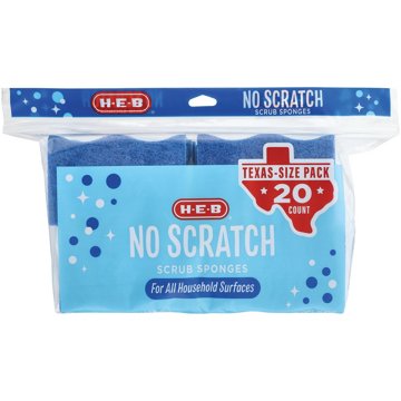H-E-B No Scratch Scrub Sponges - Texas-Size Pack, 20 ct