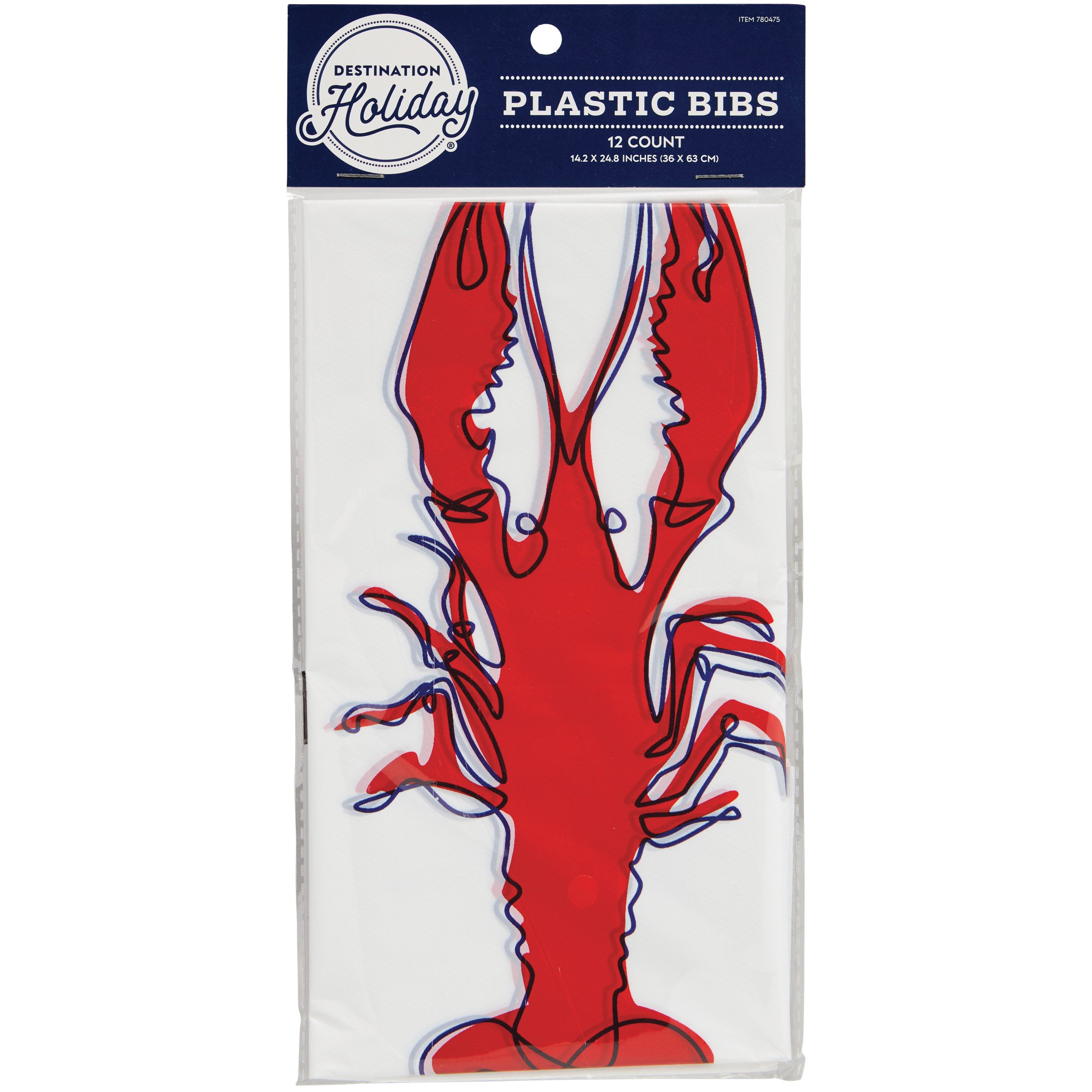 Destination Holiday Crawfish Plastic Bib Shop Party Decor At H E B