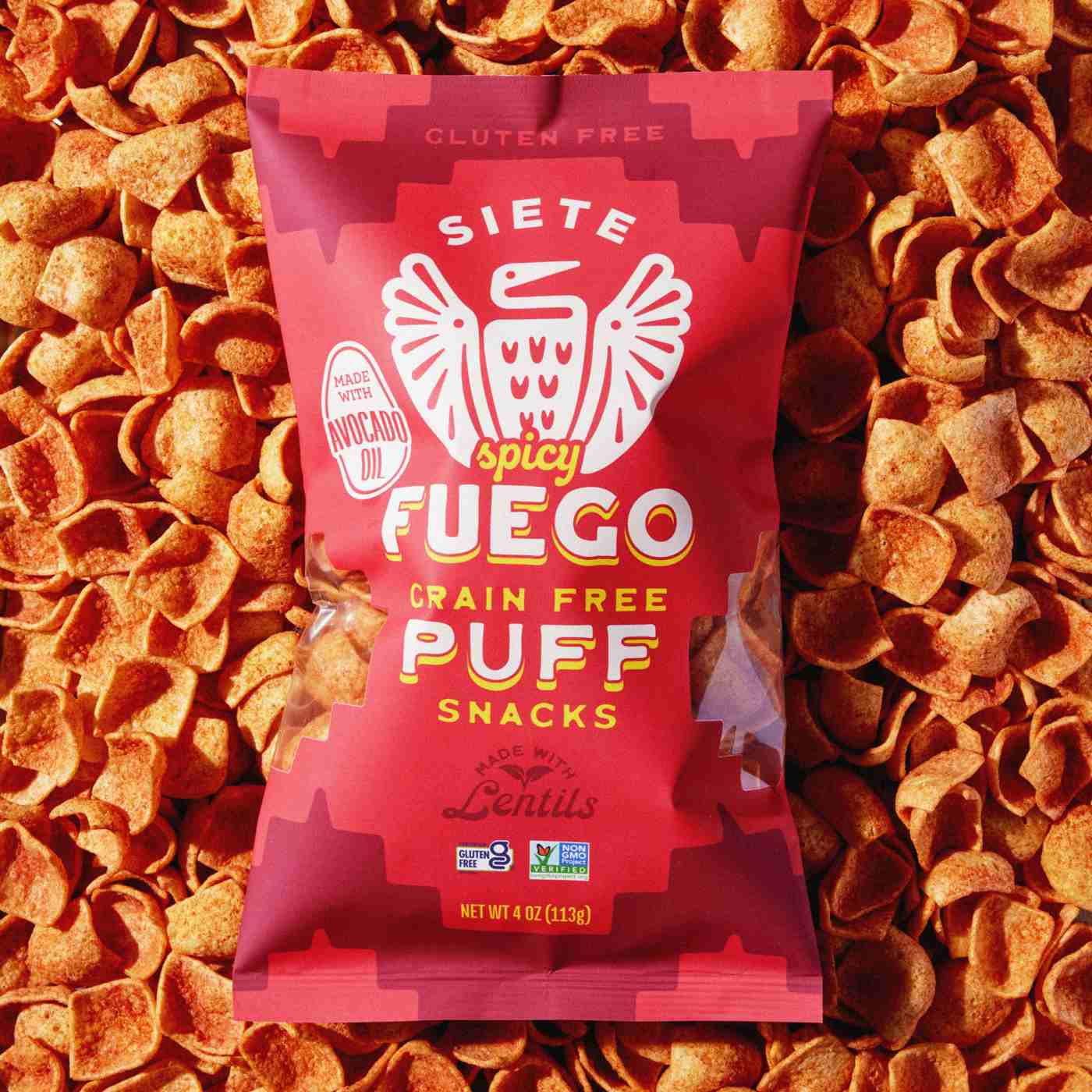 Siete Grain-Free Spicy Fuego Puffs; image 2 of 6