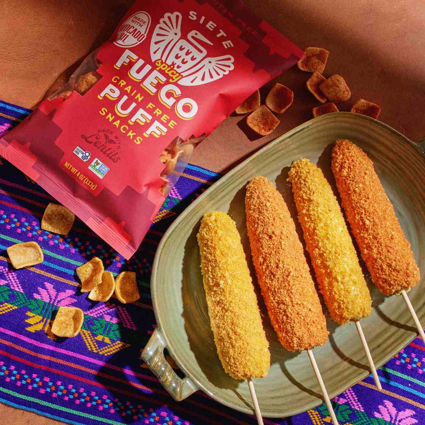 Siete Grain-Free Spicy Fuego Puffs; image 3 of 6