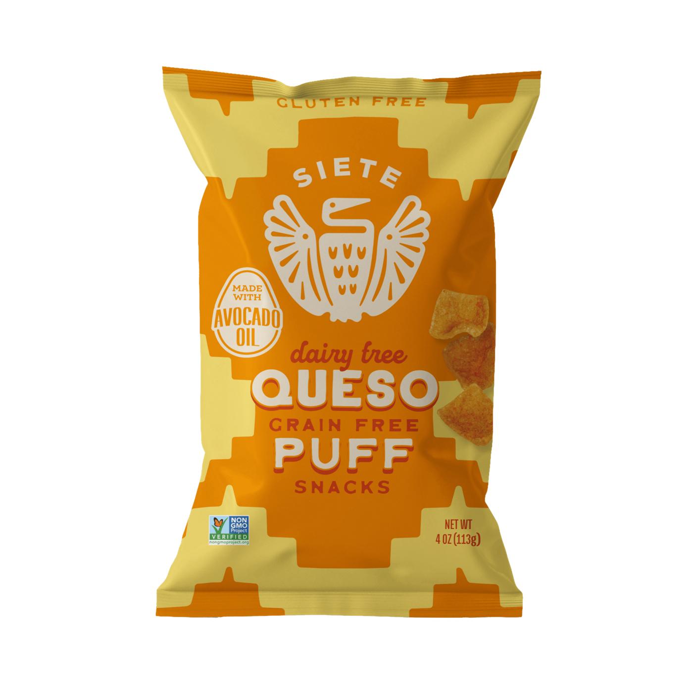 Siete Dairy Free Queso Grain-Free Puffs; image 1 of 2