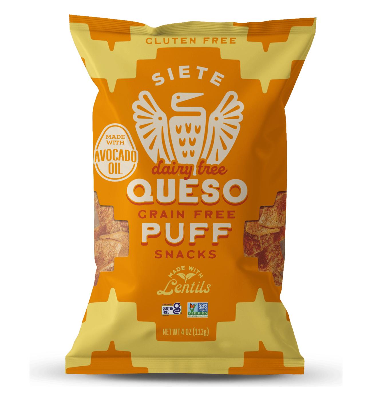 Siete Dairy Free Queso Grain-Free Puffs; image 1 of 5