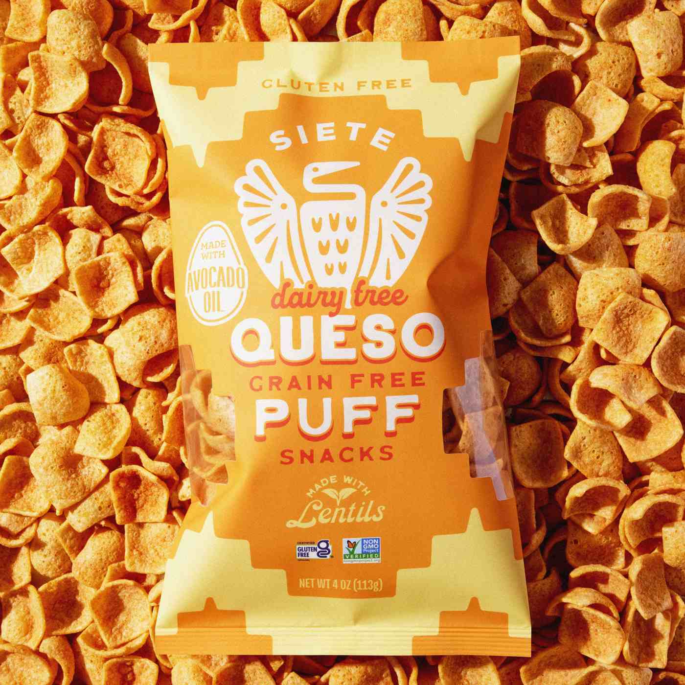 Siete Dairy Free Queso Grain-Free Puffs; image 4 of 5