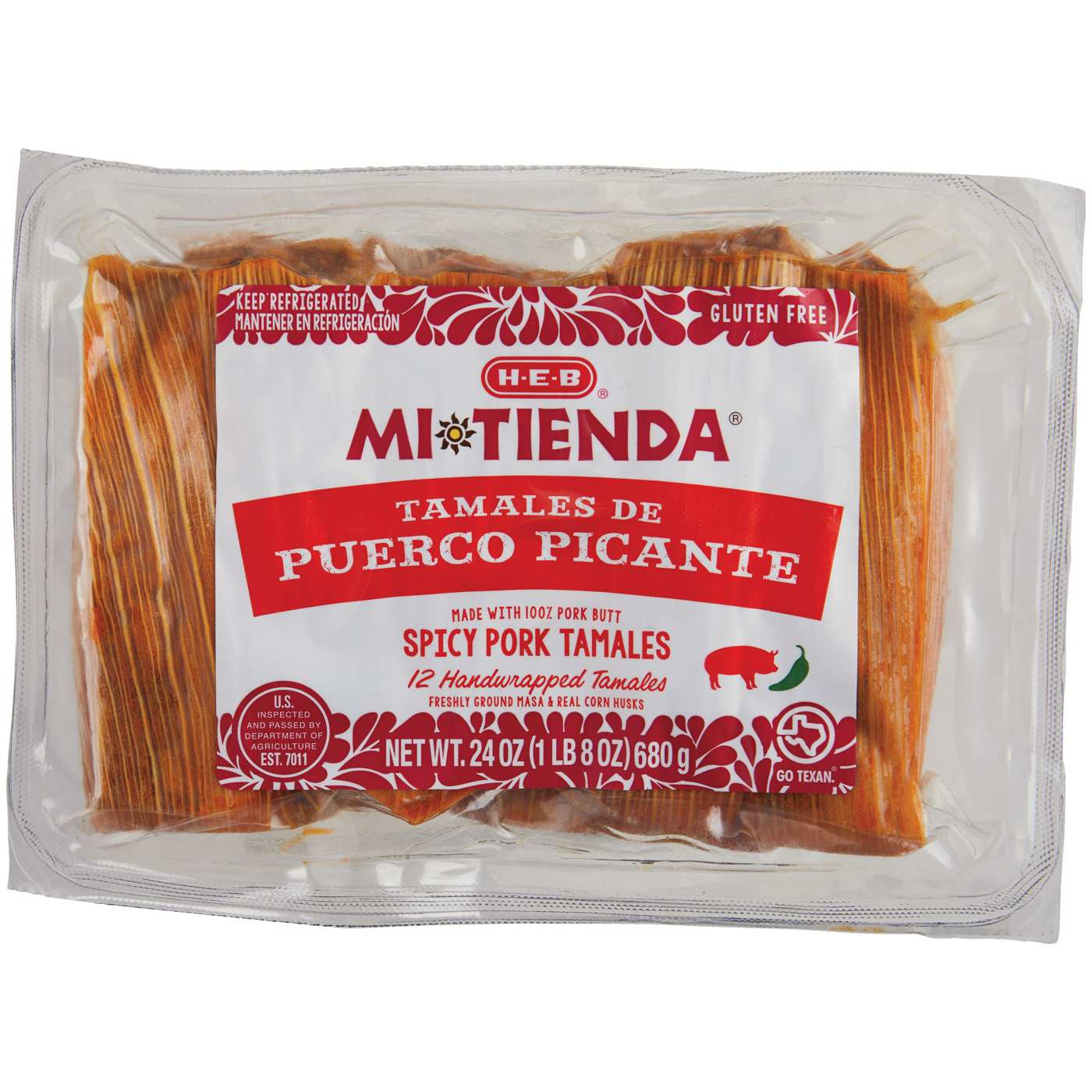 H-E-B Mi Tienda Spicy Pork Tamales de Puerco Picante; image 1 of 2