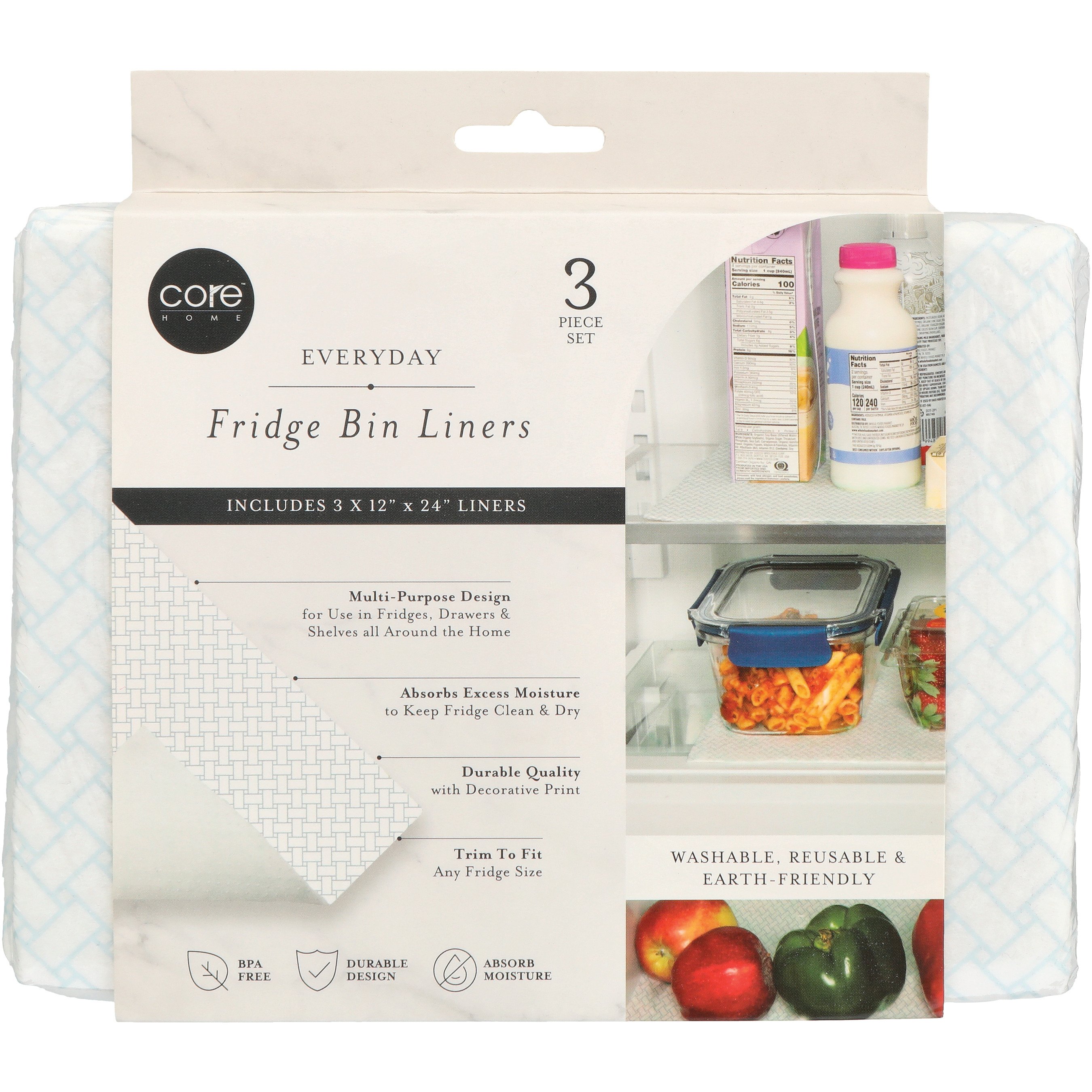 Core Home Everyday Fridge Bin Liners, 3 Pk Shop Storage bins at HEB