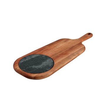 our goods Cheese Board with Slate Stone, 18.75" x 7.5"