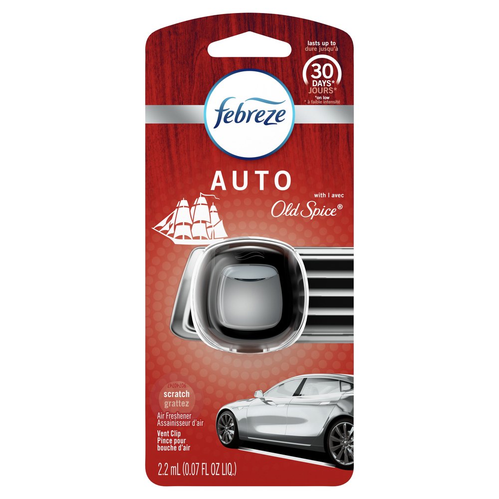 Febreze Car Vent Clip Air Freshener Old Spice Shop Air Fresheners at HEB