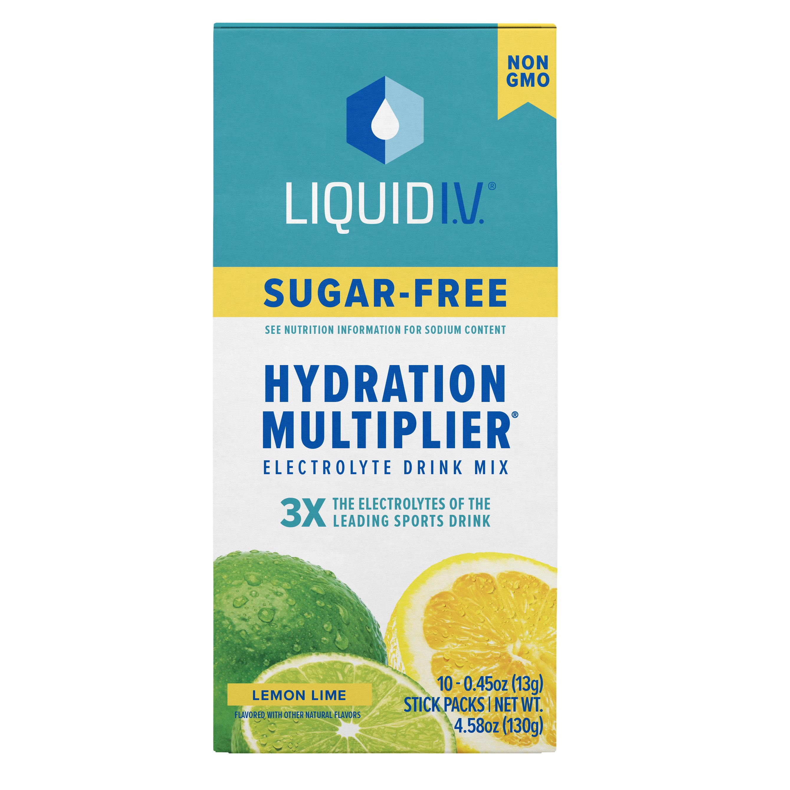 Liquid I.V. Sugar Free Hydration Multiplier Electrolyte Drink Mix Lemon