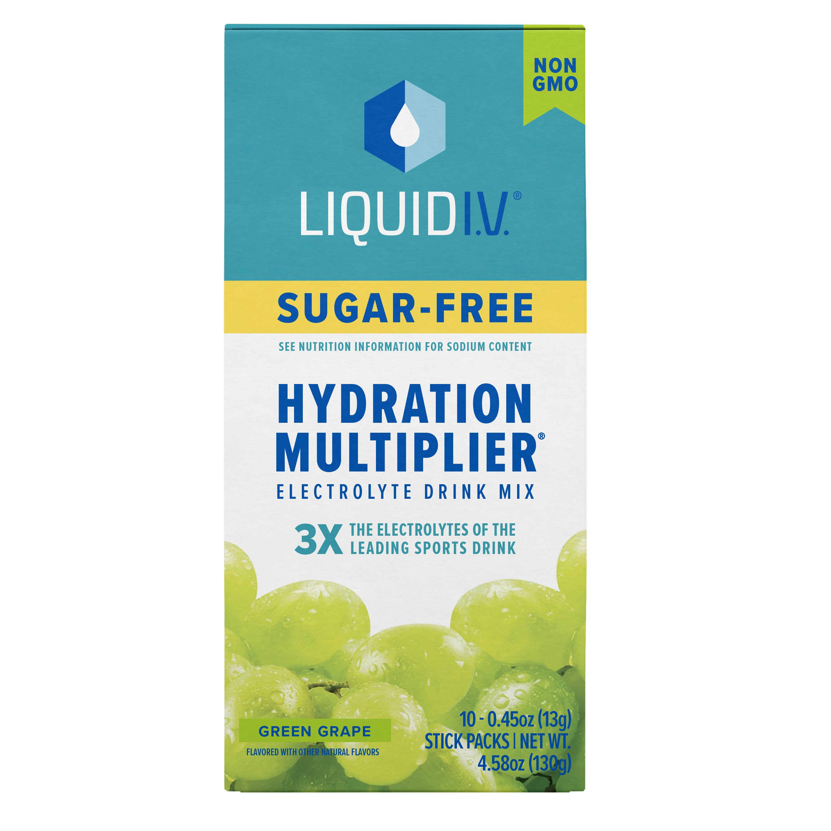 Liquid I.V. Hydration Multiplier Electrolyte Drink Mix Sugar Free Green