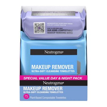 Neutrogena Makeup Remover Ultra-Soft Cleansing Towelettes, 75 ct