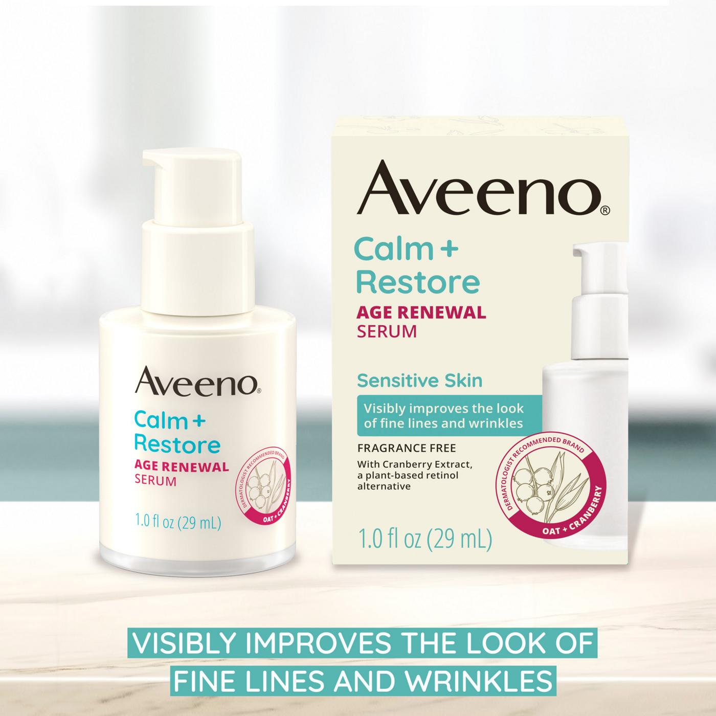 Aveeno Calm + Restore Age Renewal Serum; image 2 of 8