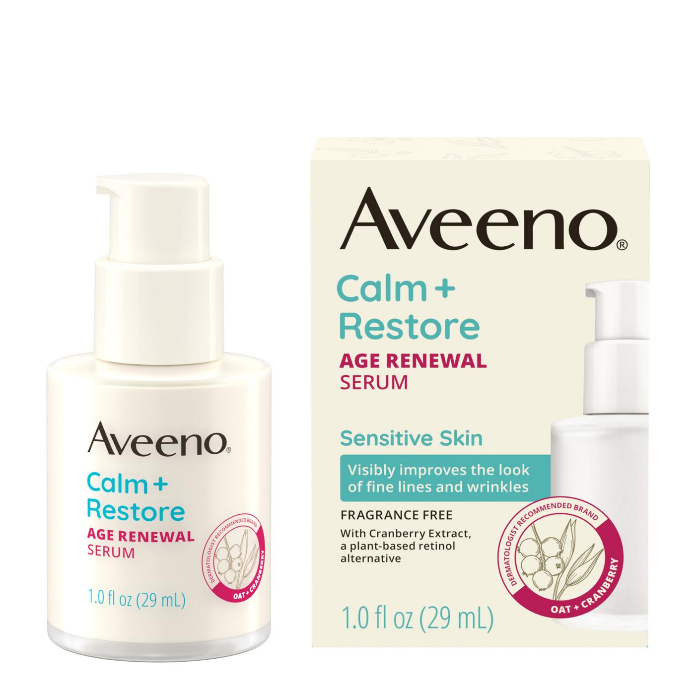 Aveeno Calm + Restore Age Renewal Serum; image 6 of 8