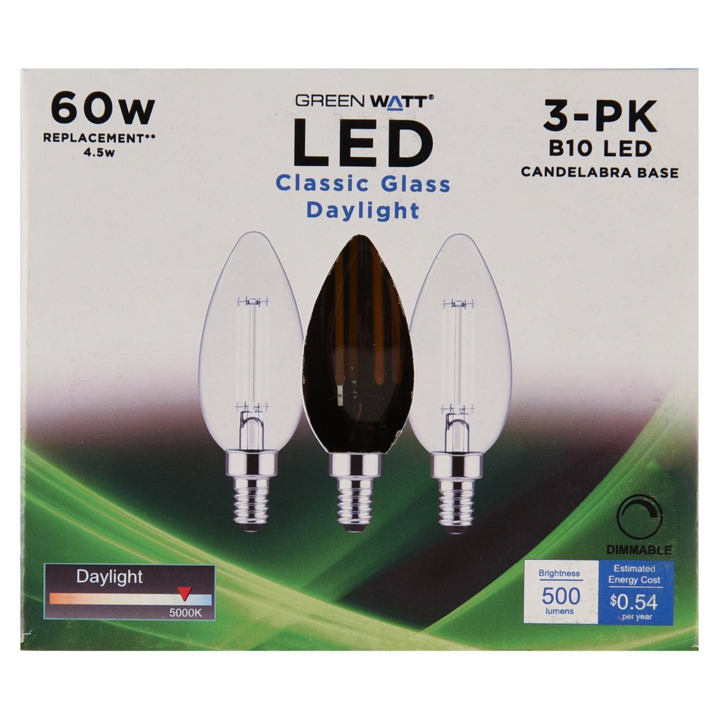 Green Watt B10 60-Watt Clear E12 LED Light Bulbs - Daylight; image 1 of 3