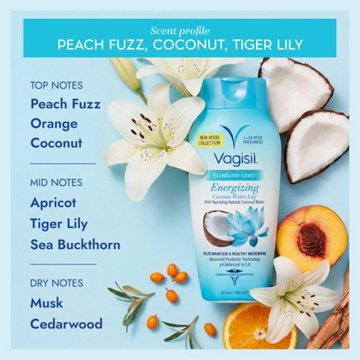 Vagisil Sensitive Scents Daily Intimate Wash - Energizing Coconut Water Lily, 12 oz