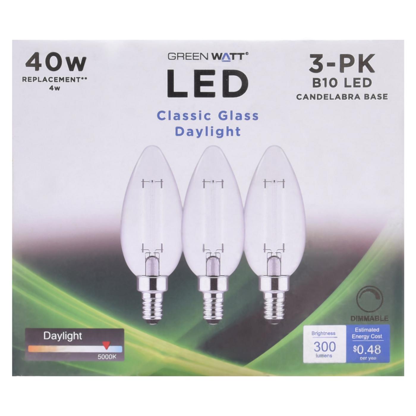 Green Watt B10 40-Watt Clear E12 LED Light Bulbs - Daylight; image 1 of 4