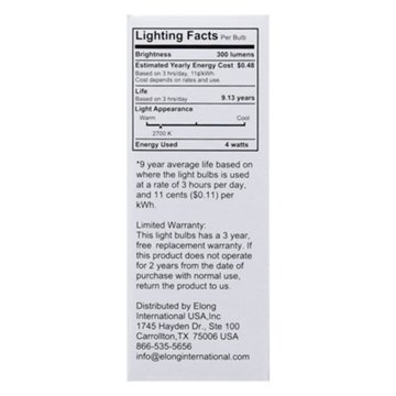 Green Watt B10 40-Watt Clear E12 LED Light Bulbs - Soft White, 3 pk