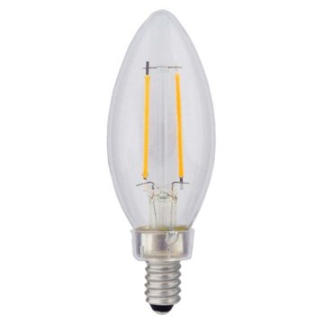 Green Watt B10 40-Watt Clear E12 LED Light Bulbs - Soft White, 3 pk