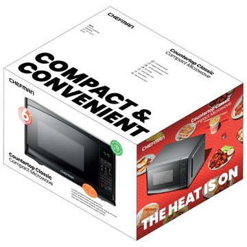 Chefman Classic Countertop Black Microwave