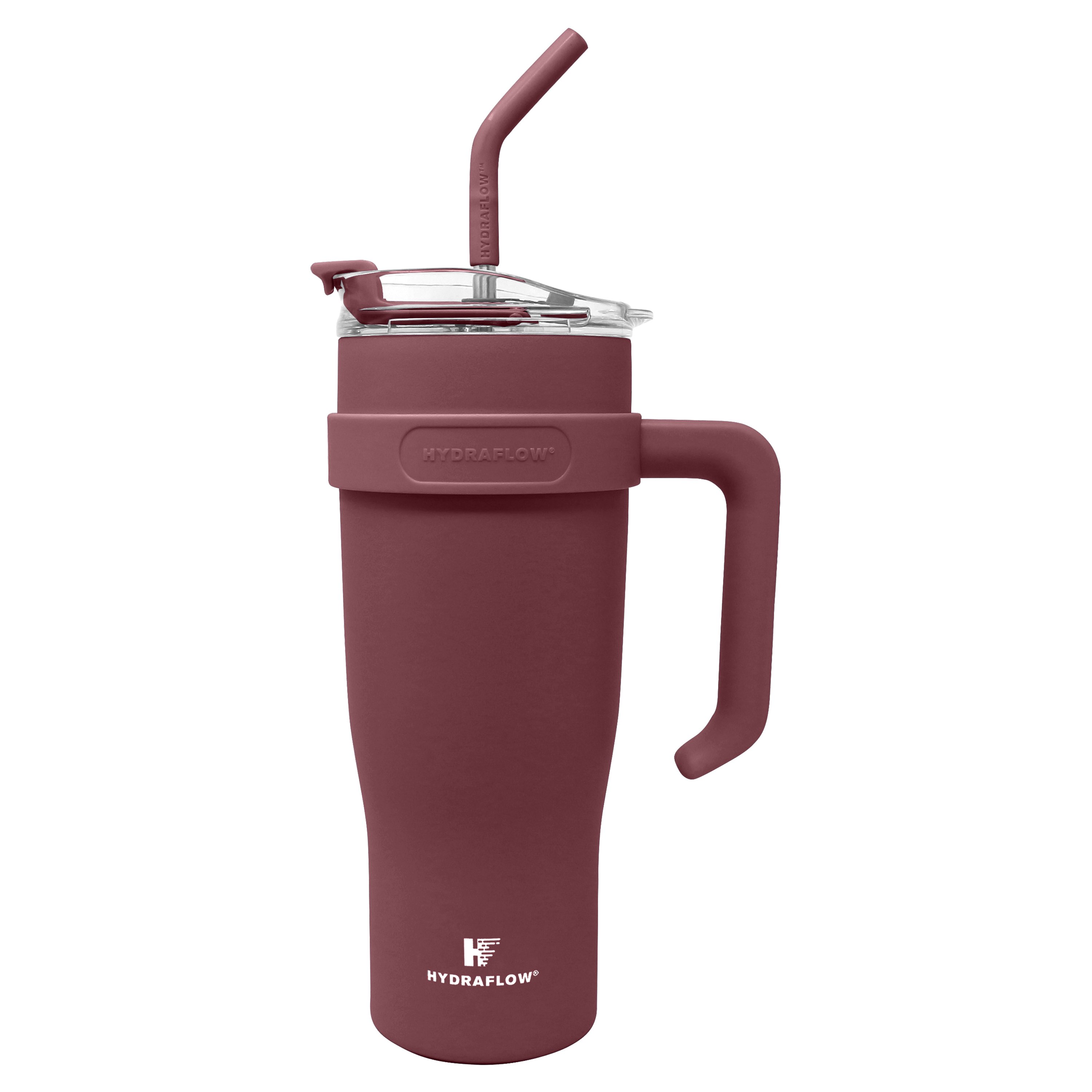 Hydraflow Capri Tumbler with Handle Maroon Shop Cups & tumblers at