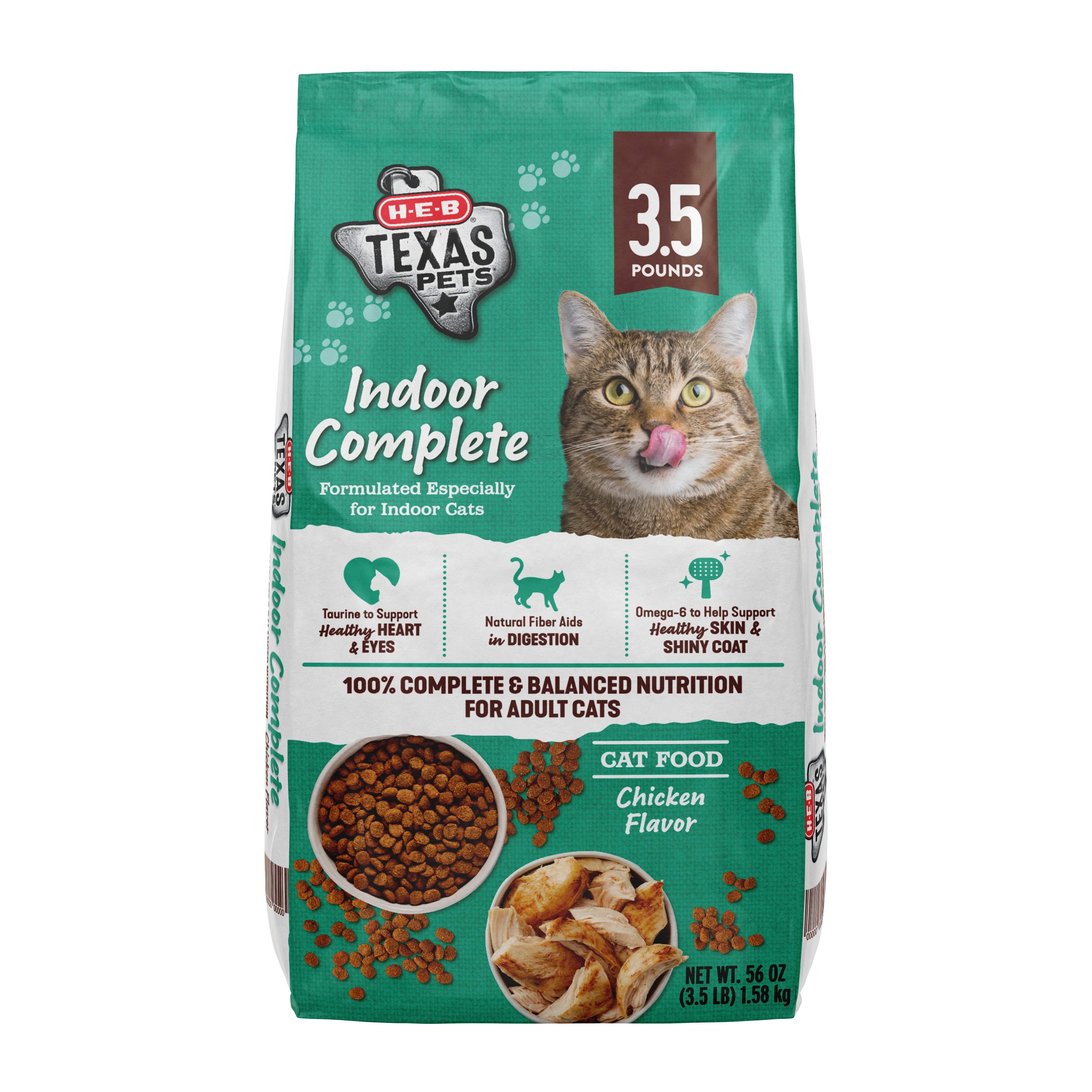 H E B Texas Pets Indoor Complete Dry Cat Food Chicken