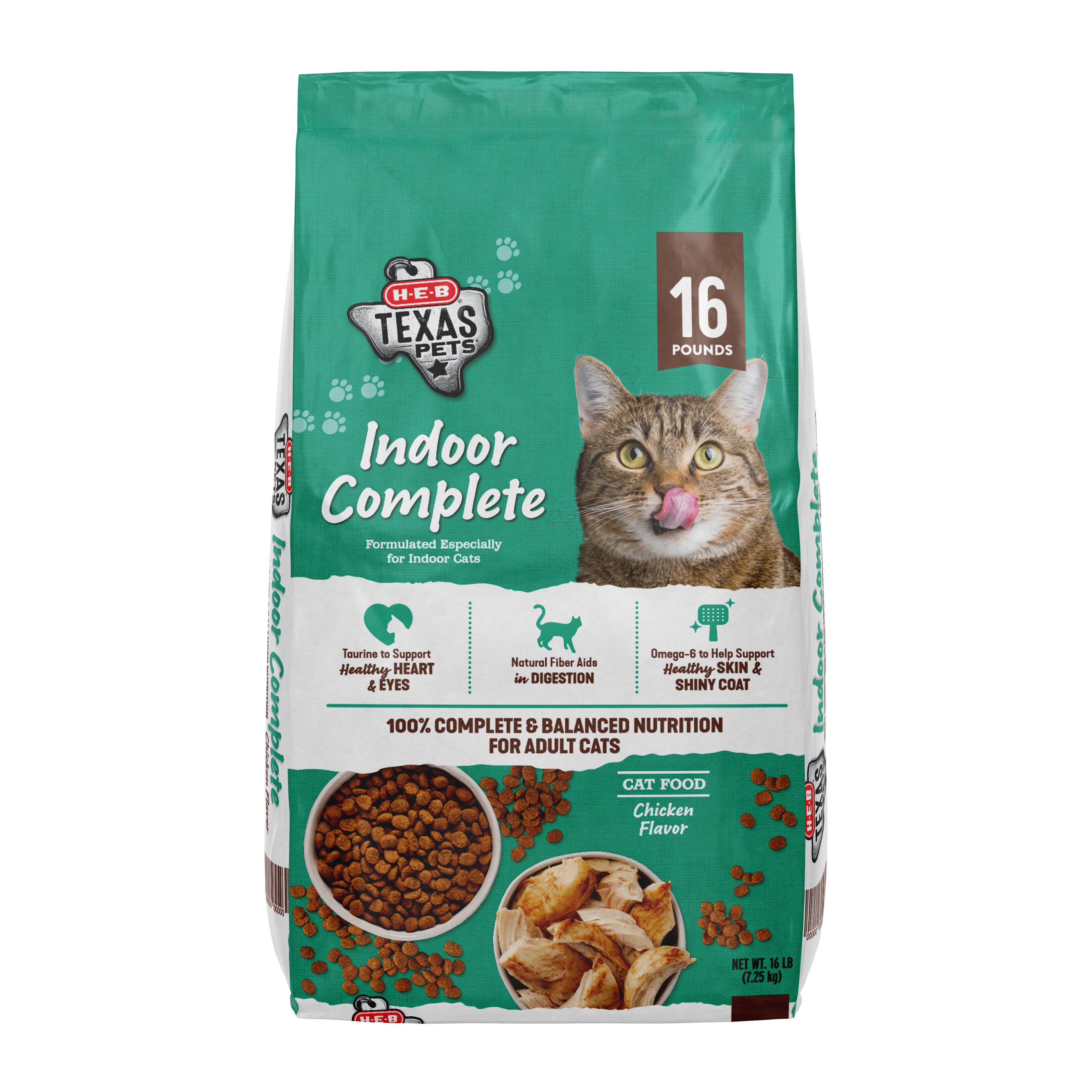 HEB Texas Pets Indoor Complete Dry Cat Food Chicken Shop Food at