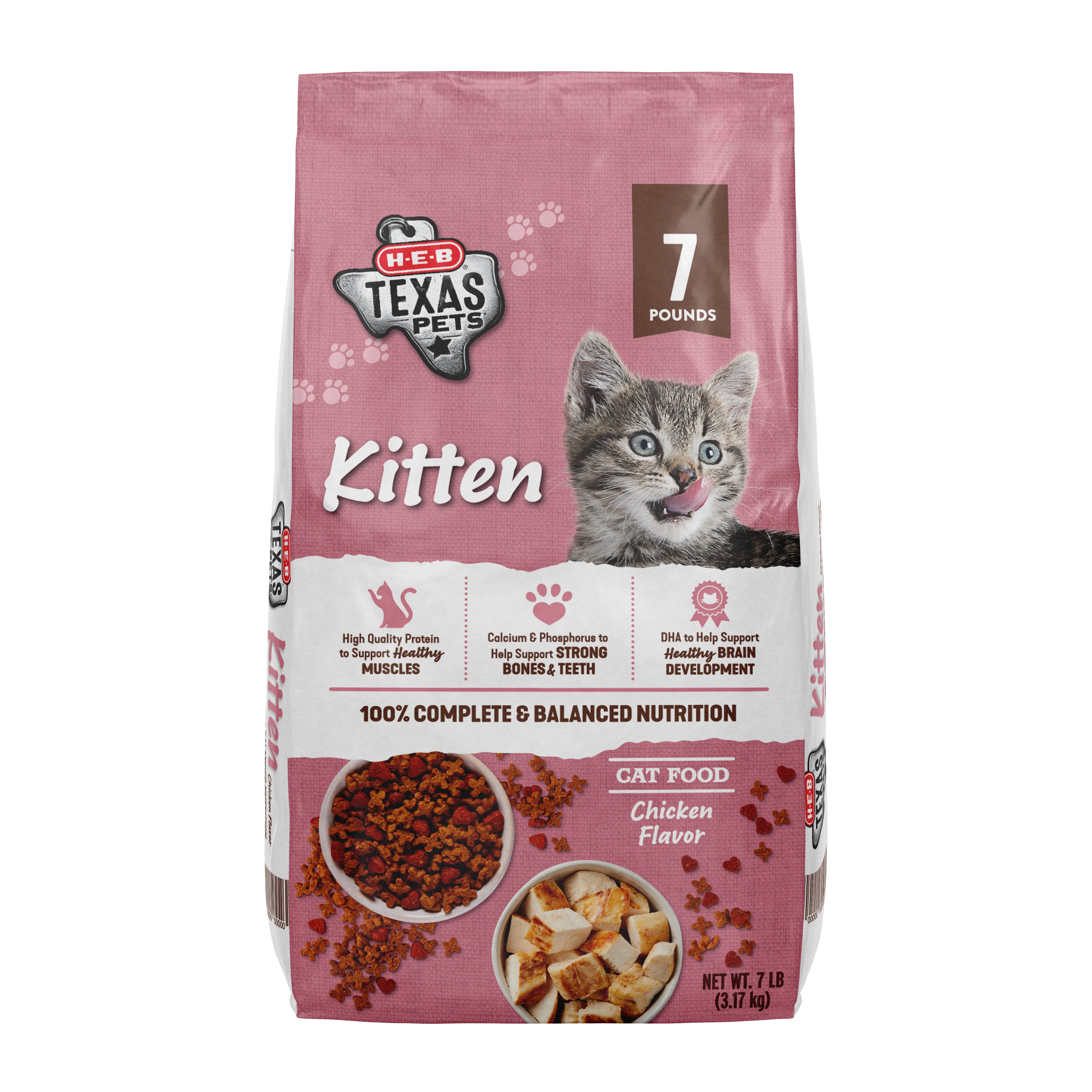 H E B Texas Pets Kitten Dry Cat Food Chicken