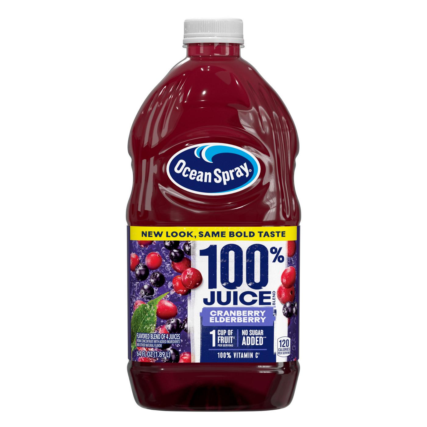 Ocean Spray 100 Juice Cranberry Elderberry Juice Blend Shop Juice at