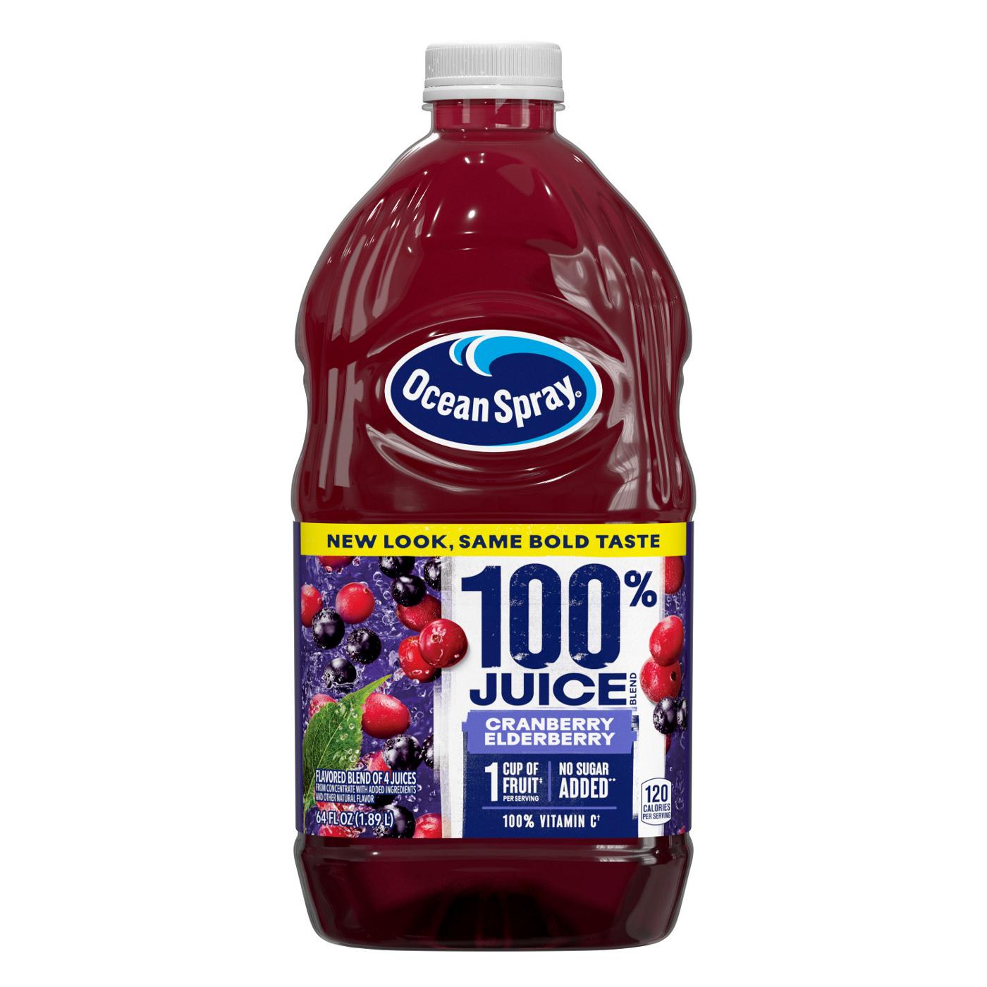 Ocean Spray 100% Juice Cranberry Elderberry Juice Blend; image 1 of 7