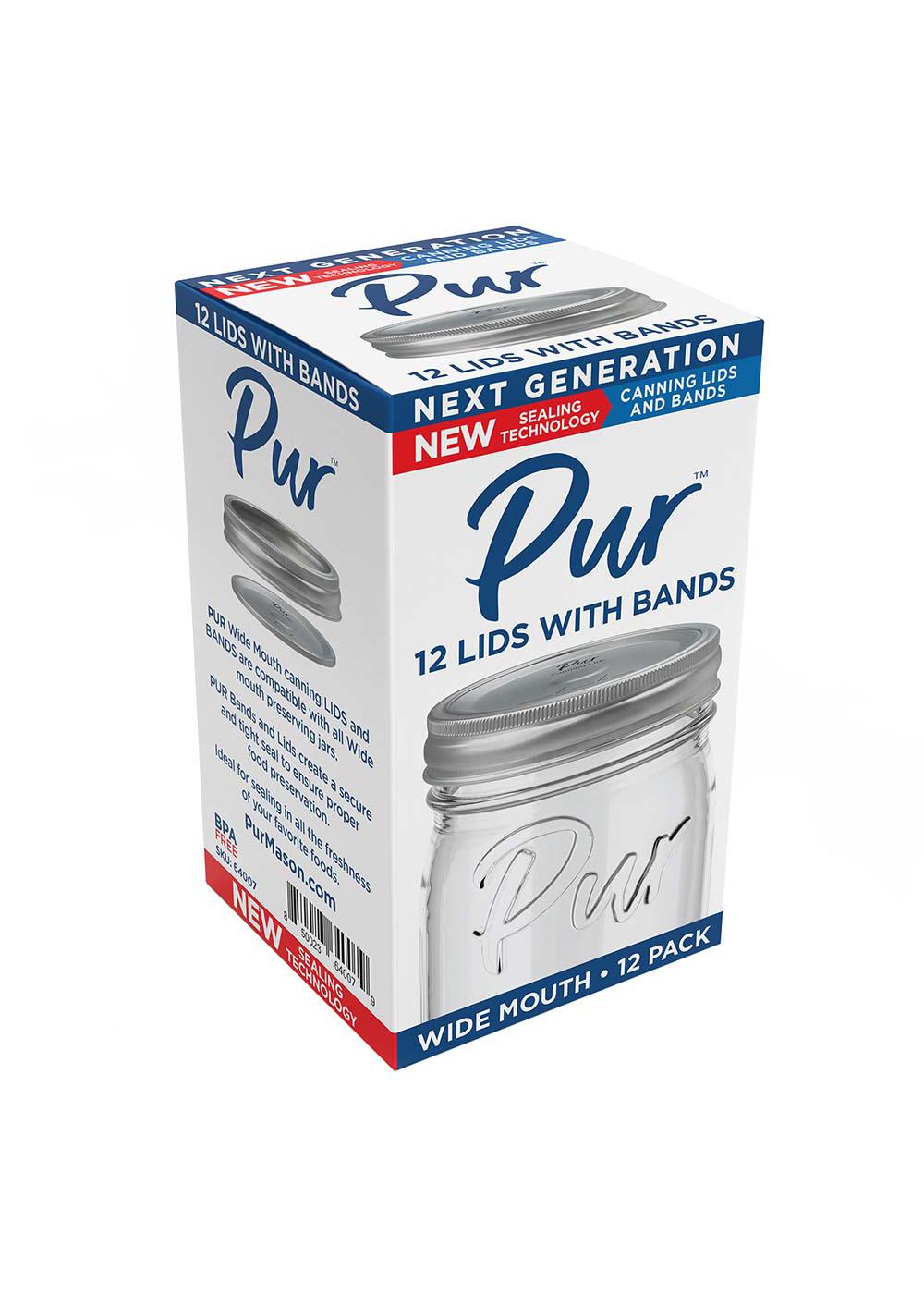 Pur Mason Wide Mouth Canning Lids with Bands Shop Canning Supplies at