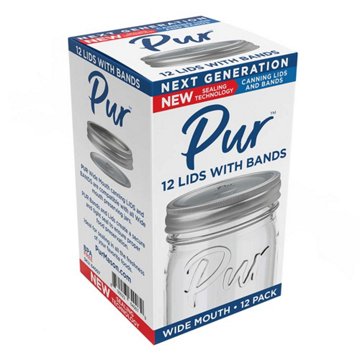 Pur Mason Wide Mouth Canning Lids with Bands, 12 ct