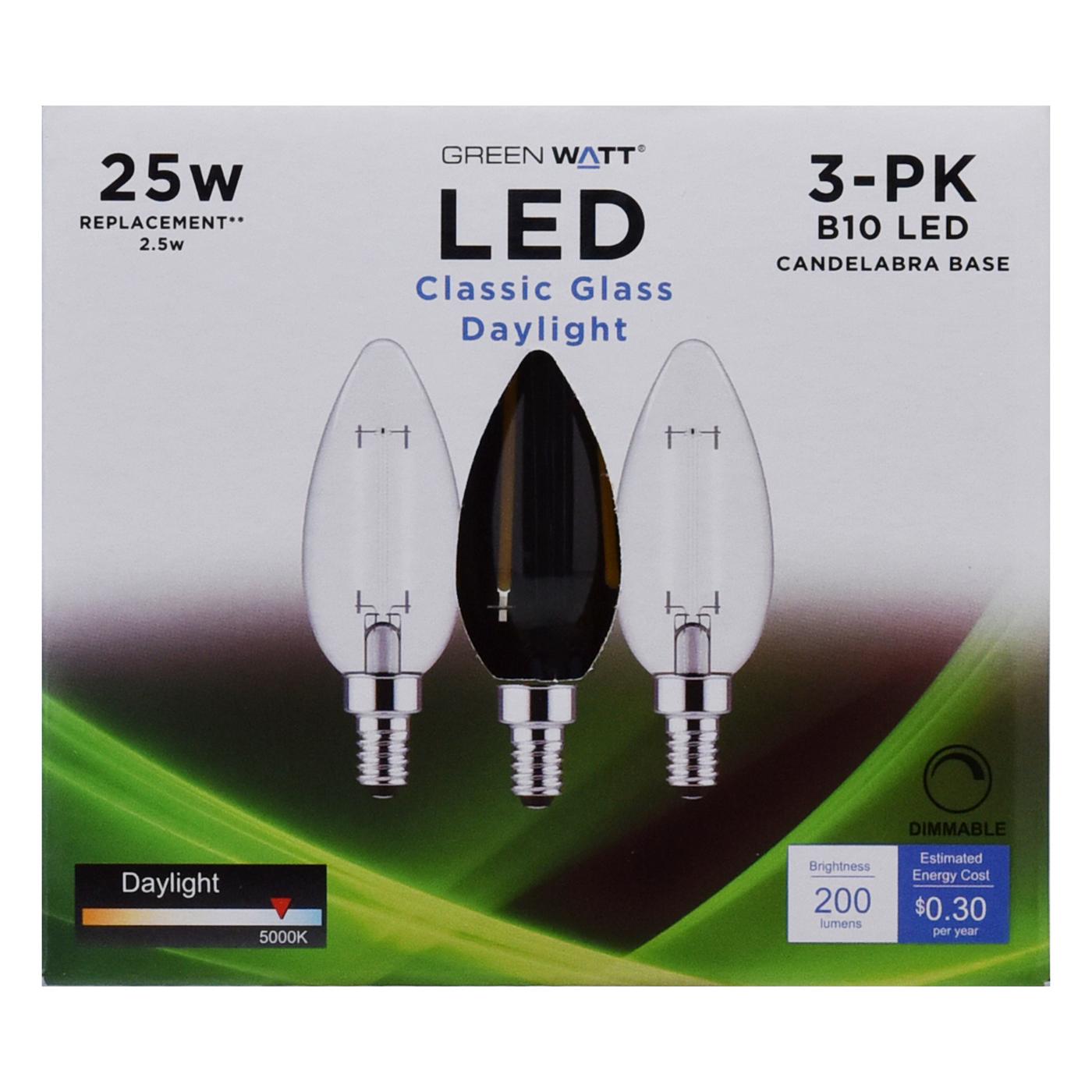 Green Watt B10 25-Watt Clear E12 LED Light Bulbs - Soft White; image 3 of 5