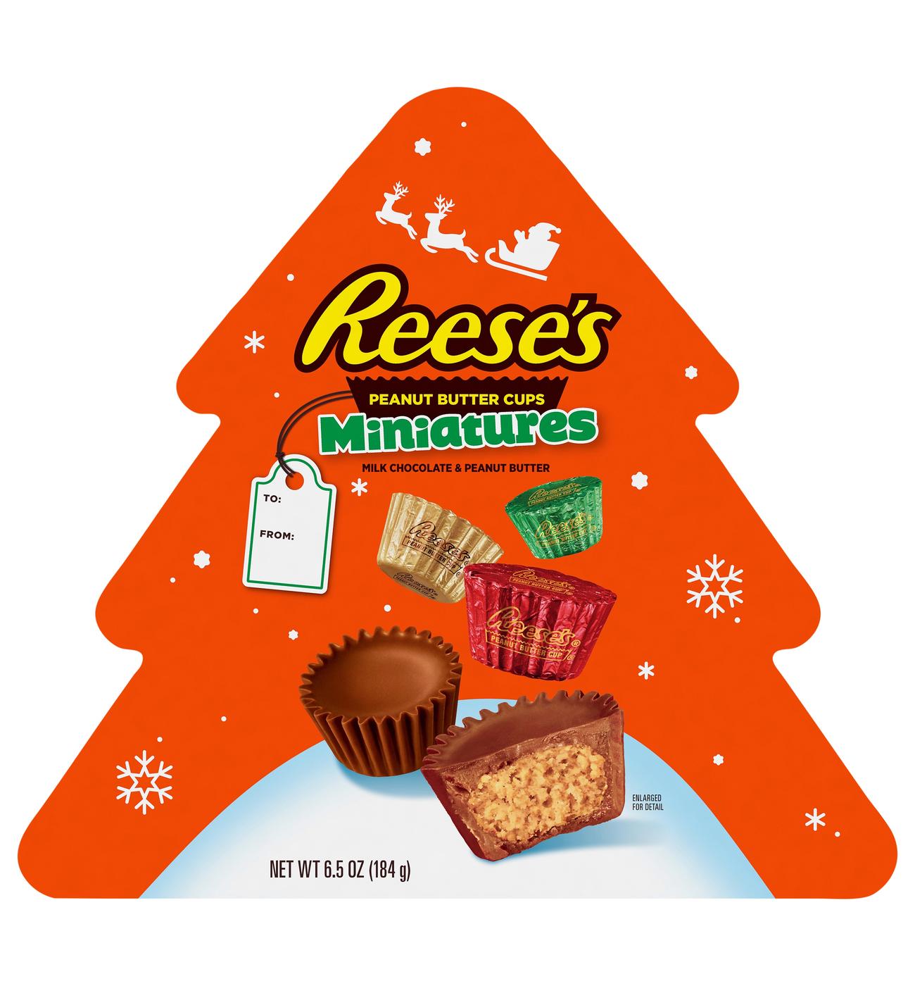 Reese's Peanut Butter Cups Miniatures Christmas Tree Gift Box; image 1 of 8