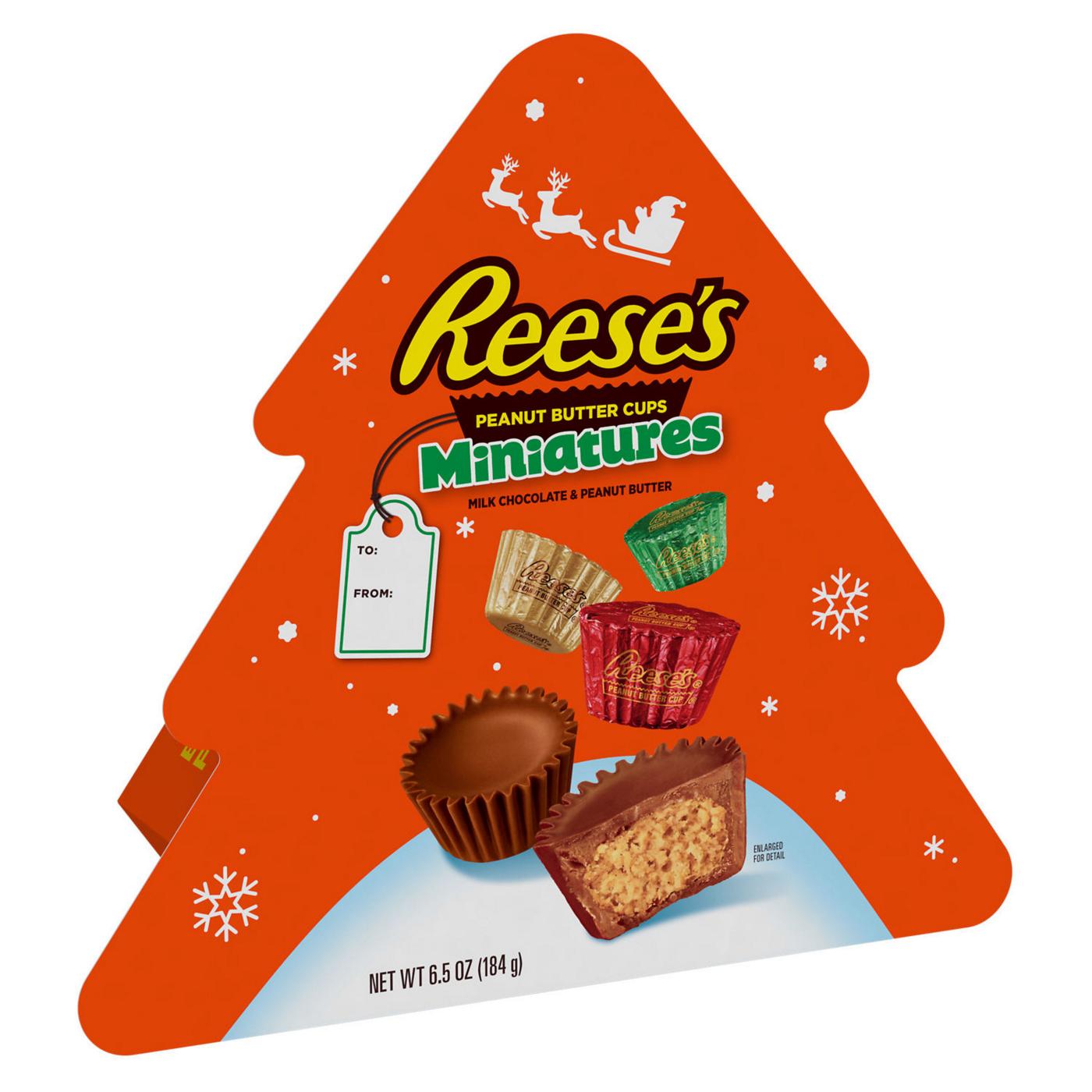 Reese's Peanut Butter Cups Miniatures Christmas Tree Gift Box; image 2 of 8