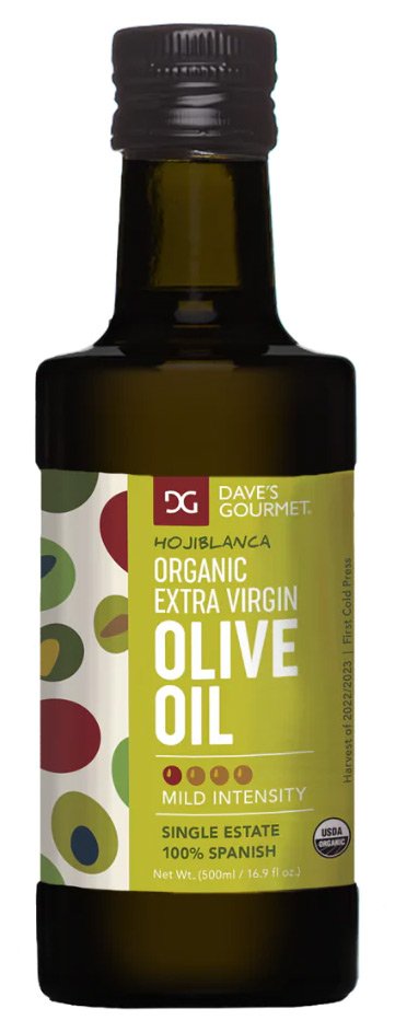 Dave's Gourmet Hojiblanca Organic Extra Virgin Olive Oil, 500 mL