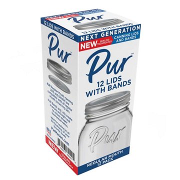 Pur Mason Regular Mouth Canning Lids with Bands, 12 ct